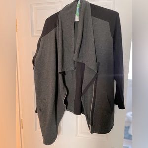 Gray Calvin Klein asymmetrical top in 3x